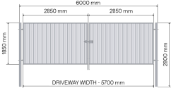 Mobilní brána plná dvoukřídlá SMART