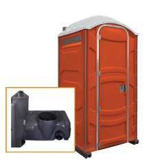 Mobilní toaleta Fresh Flush s umyvadlem - Oranžová