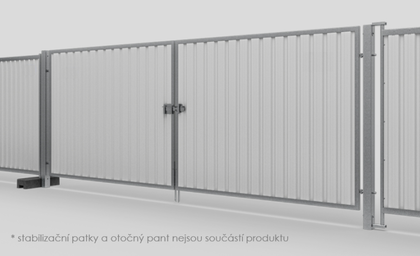 Mobilní brána plná dvoukřídlá SMART