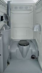 Mobilní toaleta Fresh Flush s umyvadlem - Fialová