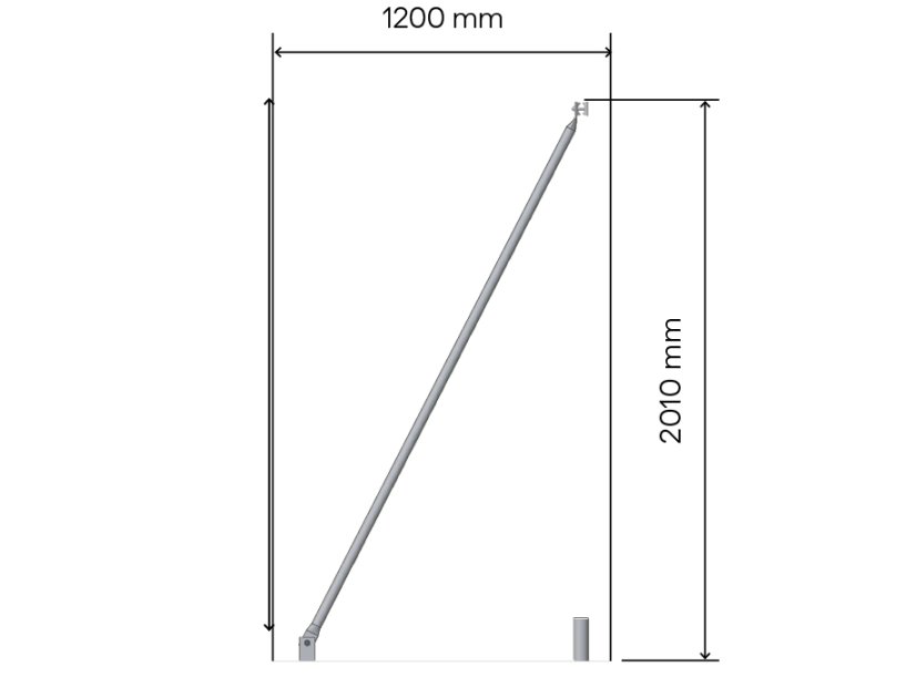 Vzpěra k mobilnímu oplocení P-2