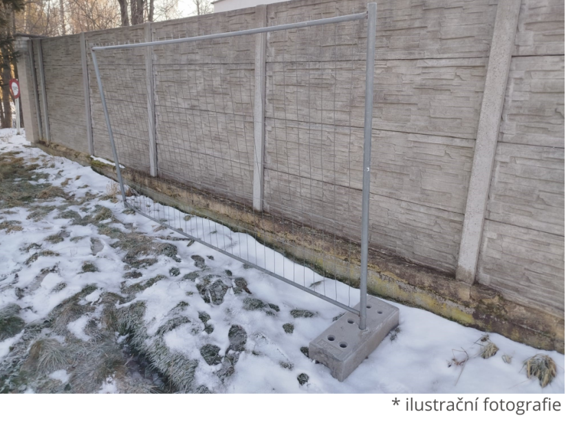 Mobilní oplocení drátěné - použité