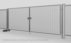Mobilní brána plná dvoukřídlá SMART