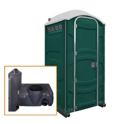 Mobilní toaleta Fresh Flush s umyvadlem - Stálezelená