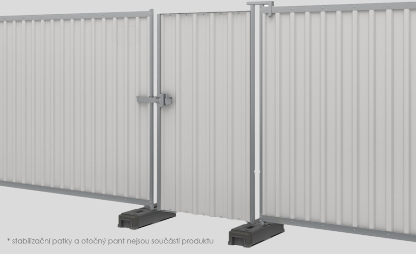 Mobilní branka plná SMART jednokřídlá